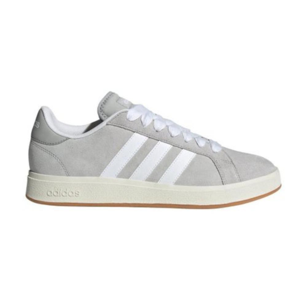 Tênis Adidas Grand Court Base Suede Masculino Cinza
