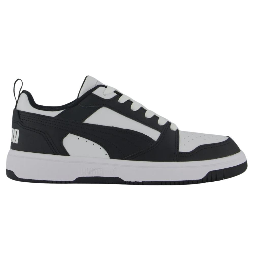Tênis Puma Rebound V6 Low Masculino Preto/Branco