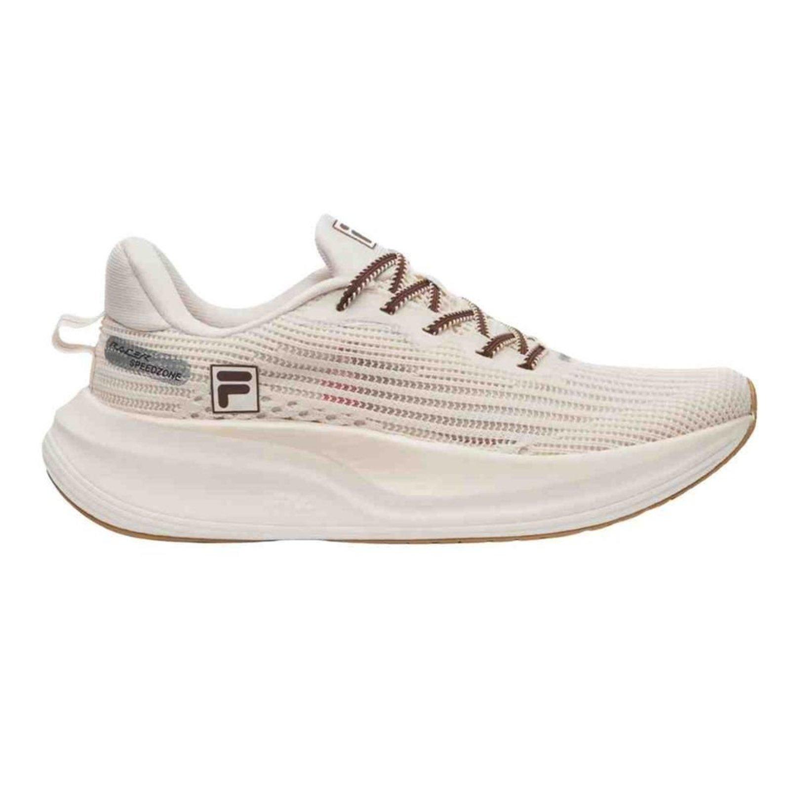 Tênis Corrida Feminino Fila Racer Speedzone Bege E Marrom